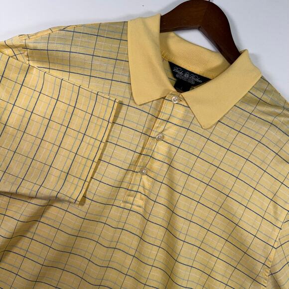Brooks Brothers Other - Brooks Brothers Men’s L Performance Knit Cotton Yellow Country Club Lightweight
